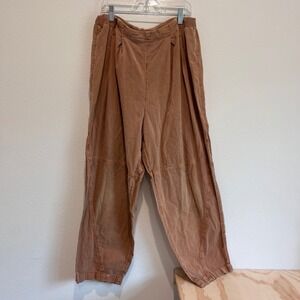 Urban outfitters Balloon Pants Terracotta Brown Pleated Tapered Cotton M faded